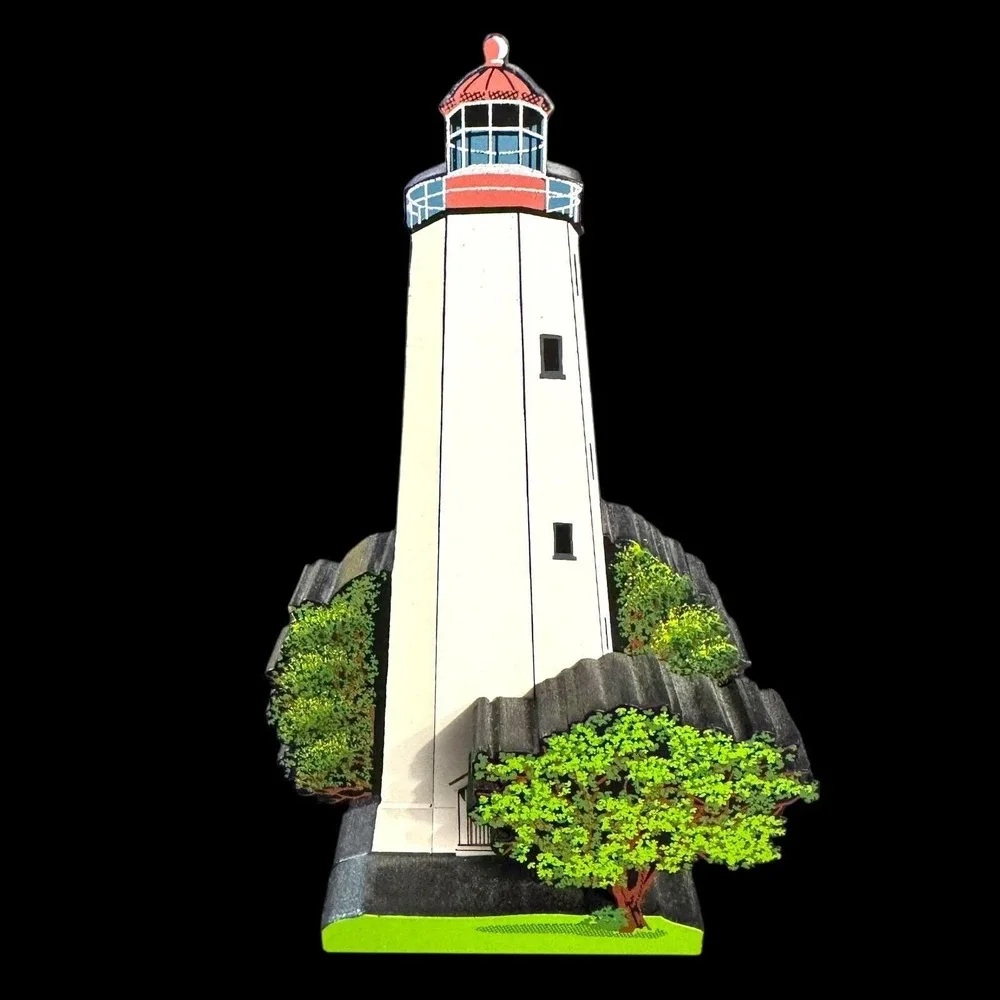 Sandy‎ Hook Light Highlands New Jersey 1999 Shelia's Wood Shelf Sitters SIGNED